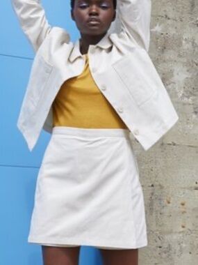 Ali Golden Chic Cream Mini Skort XS